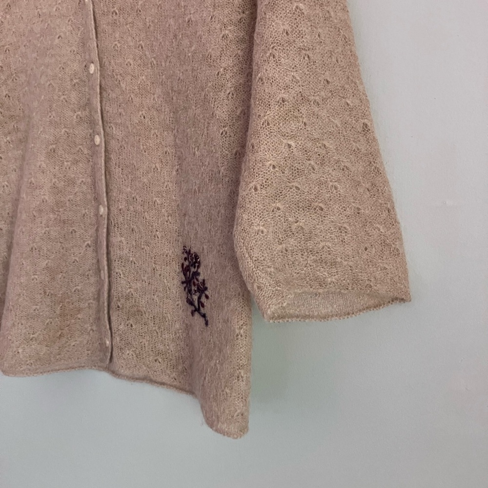 ABERCROMBIE & Fitch Tan Wool Blend Knot Cardigan Sweater Size L (Like a S-M) - Picture 5 of 11